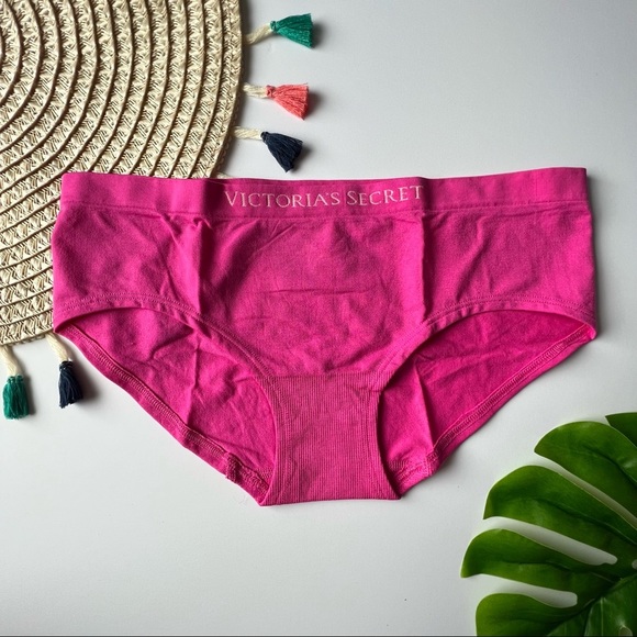 Victoria's Secret Bare Seamless Logo Hiphugger Panty Pink Large NEW - Picture 6 of 7